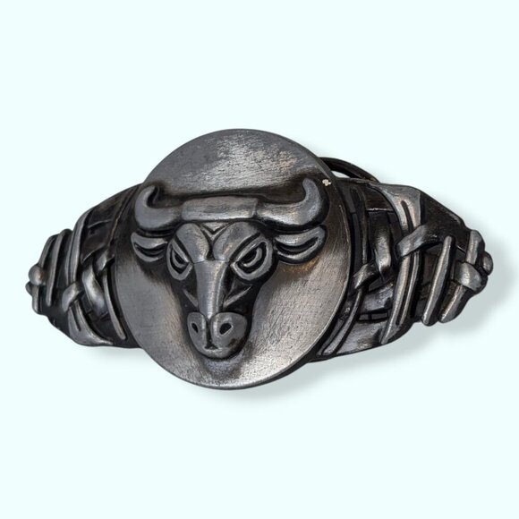 (2/$20) Metal Bull Head Belt Buckle - Picture 2 of 7